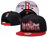 Rockets Team Logo Black Red Adjustable Hat GS,baseball caps,new era cap wholesale,wholesale hats